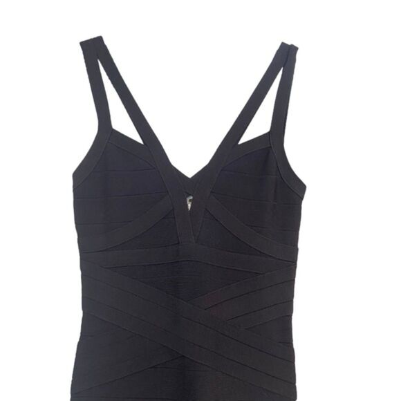 Bebe Bodycon Strappy Bandage Sexy Sleeveless V-neck Mini Dress Size Extra Small - Picture 11 of 16